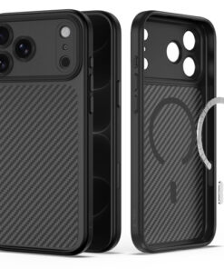 Ovitek MagCam MagSafe Carbon za iPhone 17 Pro / 18 Pro črna